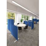Jemini Floor Standing Screen 1600x25x1200mm Black KF79009