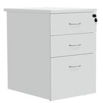 5 Star Modara 18mm Dskh 3 Drw Pedestal 434x600x730mm White KF79828