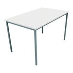5 Star Modara Multipurpose Table 1200x800x730mm White/Silver KF79849