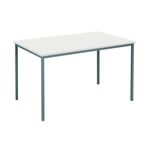 5 Star Modara Multipurpose Table 1200x800x730mm White/Silver KF79849