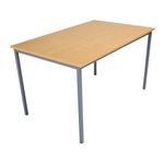 5 Star Modara Multipurpose Table 1500x800x730mm Oak/Silver KF79851