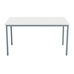 5 Star Modara Multipurpose Table 1500x800x730mm White/Silver KF79852