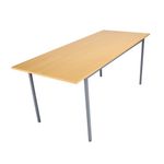 5 Star Modara Multipurpose Table 1800x800x730mm Oak/Silver KF79854