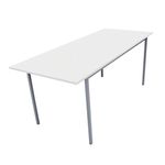 5 Star Modara Multipurpose Table 1800x800x730mm White/Silver KF79855
