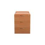 Jemini 3 Drawer Fixed Pedestal 400x500x495mm Beech KF79866