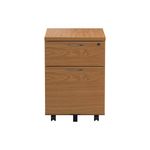 Jemini 2 Drawer Mobile Pedestal 404x500x595mm Nova Oak KF79872