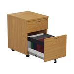 Jemini 2 Drawer Mobile Pedestal 404x500x595mm Nova Oak KF79872