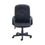 Jemini Jack 2 Executive Swivel Chair with Fixed Arms 620x600x1020-1135mm Polyurethane Black KF79887