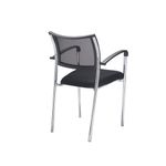 Jemini Jupiter Conference Chair with Arms 555x550x860mm Mesh Back Black/Chrome KF79891