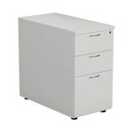 First 3 Drawer Desk High Pedestal 404x800x730mm White KF79932