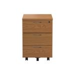 First 3 Drawer Mobile Pedestal 400x500x595mm Nova Oak KF79992