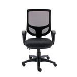 Astin Nesta Mesh Back Operator Chair Charcoal with Fixed Arms 590x900x1050mm Royal Blue KF800025