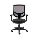 Astin Nesta Mesh Back Operator Chair Charcoal with Adjustable Arms 590x900x1050mm Black KF800026