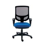 Astin Nesta Mesh Back Operator Chair Royal Blue with Fixed Arms 590x900x1050mm Charcoal KF800027