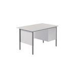 5 Star Modara Desk 2 Drw Fixed Pedestal 1200x730mm White KF800037