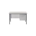 5 Star Modara Desk 2 Drw Fixed Pedestal 1200x730mm White KF800037