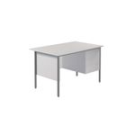 5 Star Modara Desk 3 Drw Fixed Pedestal 1200x730mm White KF800043
