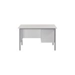 5 Star Modara Desk 3 Drw Fixed Pedestal 1200x730mm White KF800043