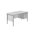 5 Star Modara Desk 2 Drw Fixed Pedestal 1500x730mm White KF800059