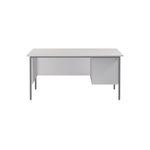 5 Star Modara Desk 2 Drw Fixed Pedestal 1500x730mm White KF800059