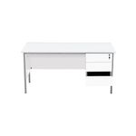 5 Star Modara Desk 3 Drw Fixed Pedestal 1500x730mm White KF800071