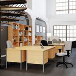 5 Star Modara Desk 3 Drw Fixed Pedestal 1500x730mm White KF800071