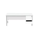 5 Star Modara Desk 3 Drw Fixed Pedestal 1800x730mm White KF800087
