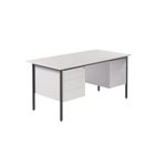 5 Star Modara Desk 2/3 Drw Fixed Pedestal 1500x730mm White KF800093