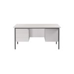 5 Star Modara Desk 2/3 Drw Fixed Pedestal 1500x730mm White KF800093