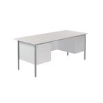 5 Star Modara Desk 2/3 Drw Fixed Pedestal 1800x730mm White KF800108