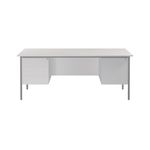 5 Star Modara Desk 2/3 Drw Fixed Pedestal 1800x730mm White KF800108