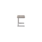 Jemini Single Rectangular Desk 800x600x730mm Grey Oak/Silver KF800295