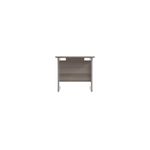Jemini Single Rectangular Desk 800x600x730mm Grey Oak/Silver KF800295