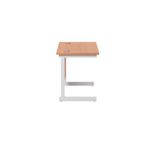 Jemini Single Rectangular Desk 800x600x730mm Beech/White KF800341