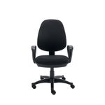 Two Lever Sheaf Operator Chair Black with Fixed Arms KF800371