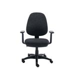 Two Lever Sheaf Operator Chair Charcoal with Adjustable Arms KF800374