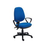 Two Lever Sheaf Operator Chair Royal Blue with Fixed Arms KF800375