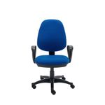 Two Lever Sheaf Operator Chair Royal Blue with Fixed Arms KF800375