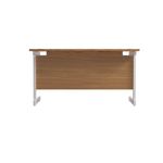Jemini Single Rectangular Desk 1400x600x730mm Nova Oak/White KF800608