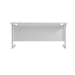 Jemini Single Rectangular Desk 1600x600x730mm White/White KF800738