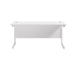 Jemini Single Rectangular Desk 1600x600x730mm White/White KF800738