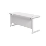 Jemini Single Rectangular Desk 1800x600x730mm White/White KF800856