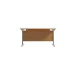 Jemini Single Rectangular Desk 1200x800x730mm Nova Oak/Silver KF801020