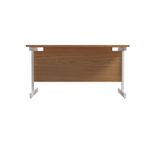 Jemini Single Rectangular Desk 1200x800x730mm Nova Oak/White KF801083