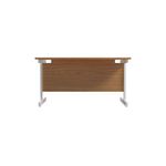 Jemini Single Rectangular Desk 1400x800x730mm Nova Oak/White KF801200