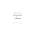 Jemini Single Rectangular Desk 1400x800x730mm White/White KF801216