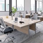 Jemini Single Rectangular Desk 1400x800x730mm White/White KF801216