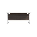 Jemini Single Rectangular Desk 1600x800x730mm Grey Oak/White KF801312