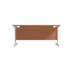 Jemini Single Rectangular Desk 1800x800x730mm Beech/White KF801424