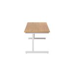 Jemini Single Rectangular Desk 1800x800x730mm Nova Oak/White KF801443